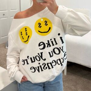 Off-The-Shoulder Crewneck